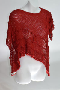 Red Netted Poncho