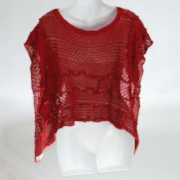 Red Netted Poncho
