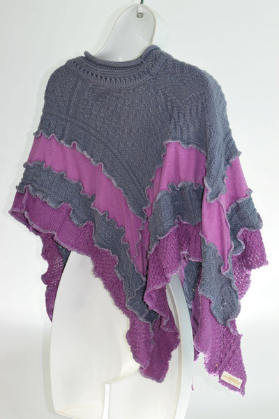 2 Toned Periwinkle & Purple Child/Young Adult Poncho