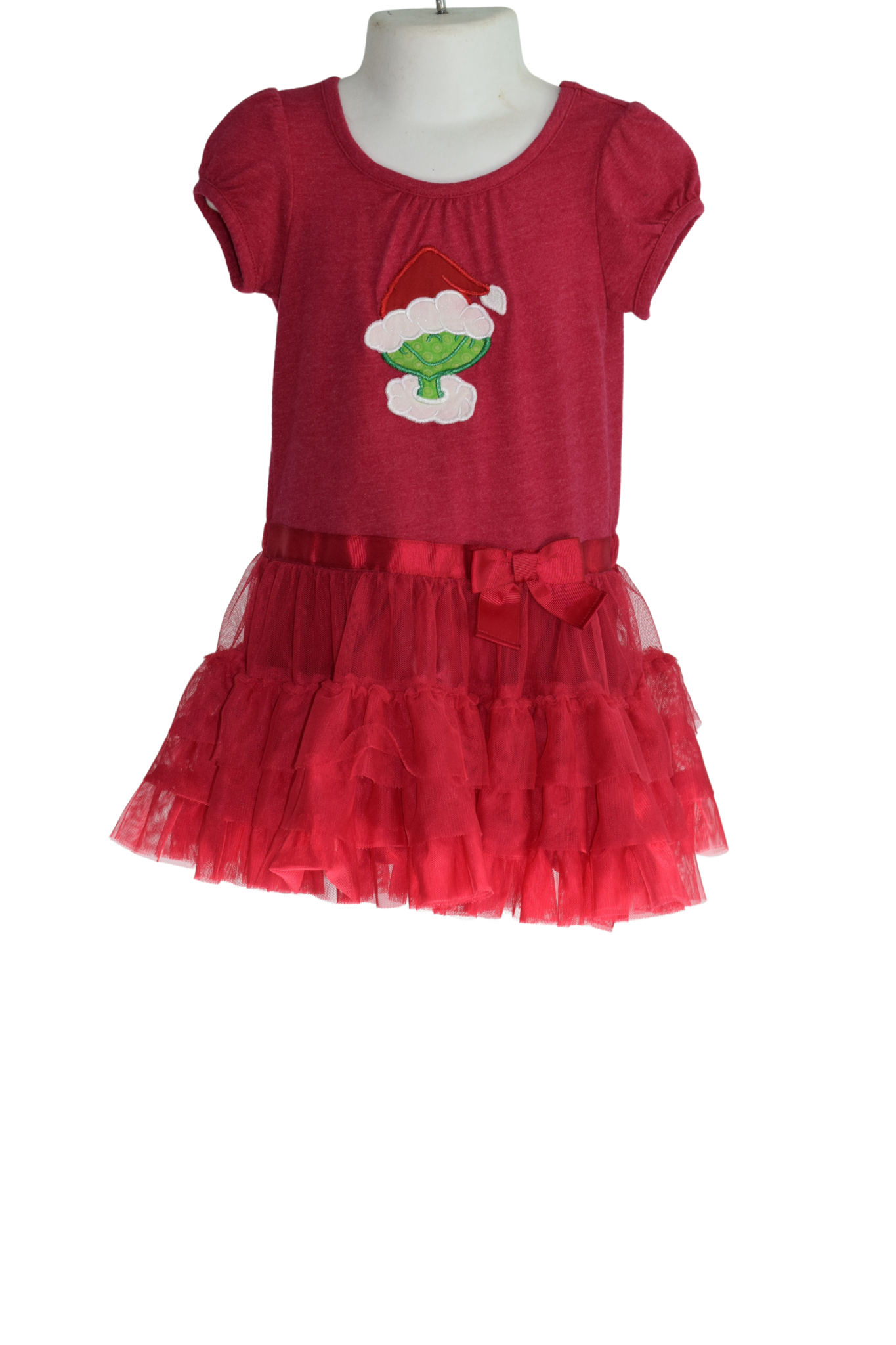 Toddler Grinch Ruffle Dress